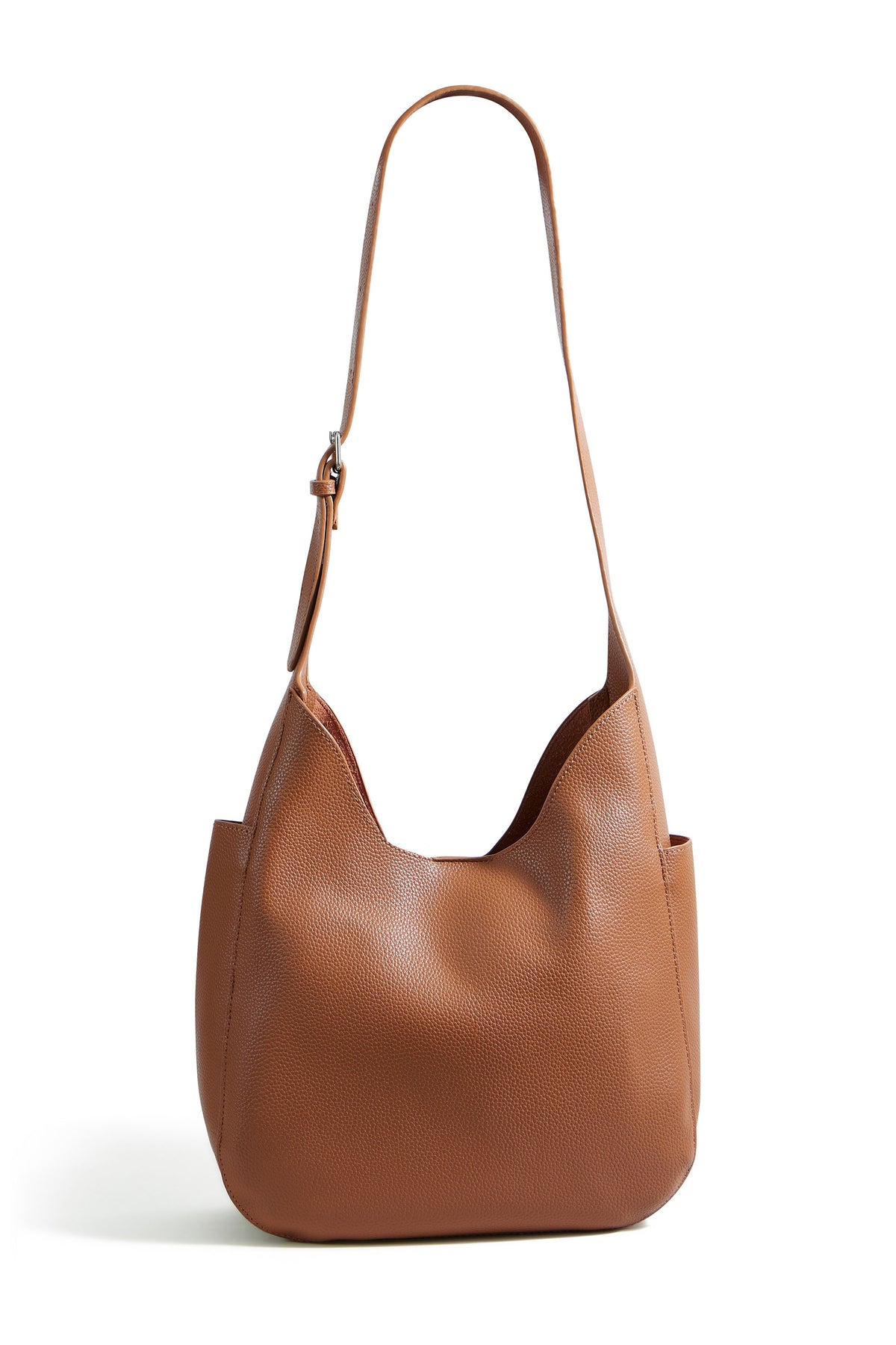 Yumi Brown Shoulder Bag With Detachable Inside Purse ACC BAGS Yumi