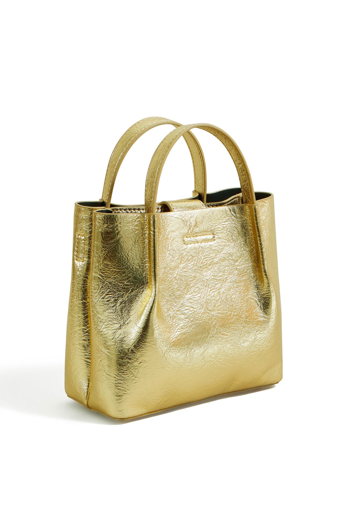 Yumi Gold Metallic Small Tote Bag ACC BAGS Yumi