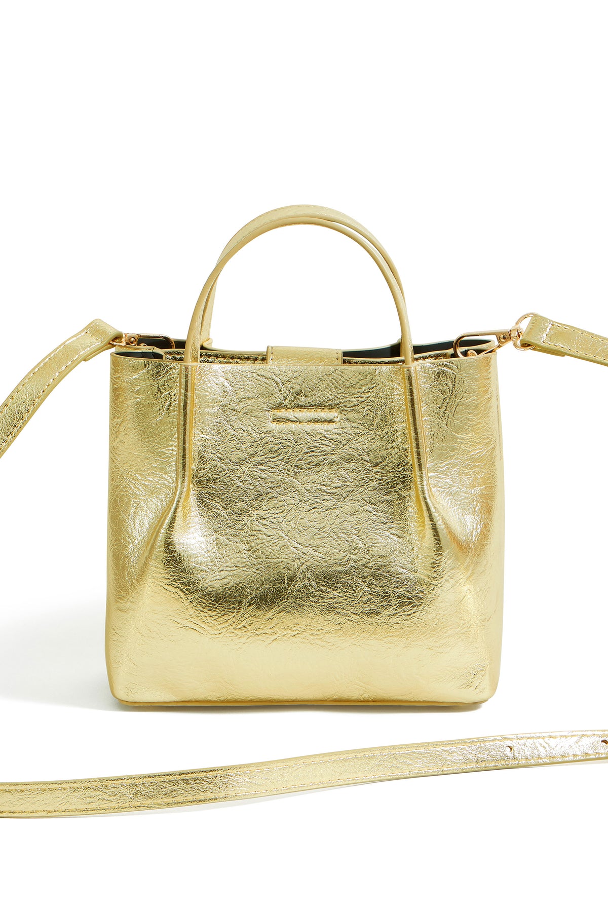 Yumi Gold Metallic Small Tote Bag ACC BAGS Yumi