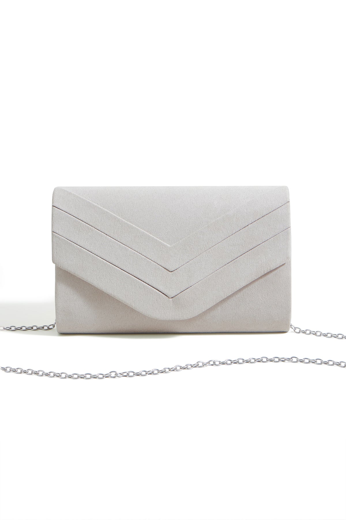 Yumi Ivory Shimmer Envelope Clutch Bag ACC BAGS Yumi