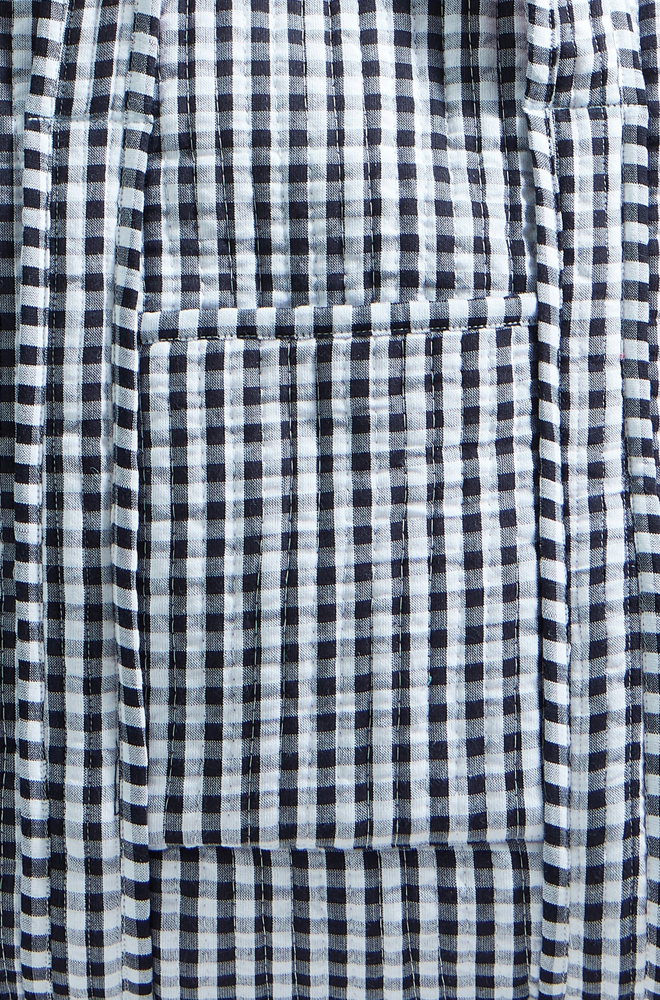 Yumi Black Gingham Quilted Shopper Bag ACC BAGS Yumi
