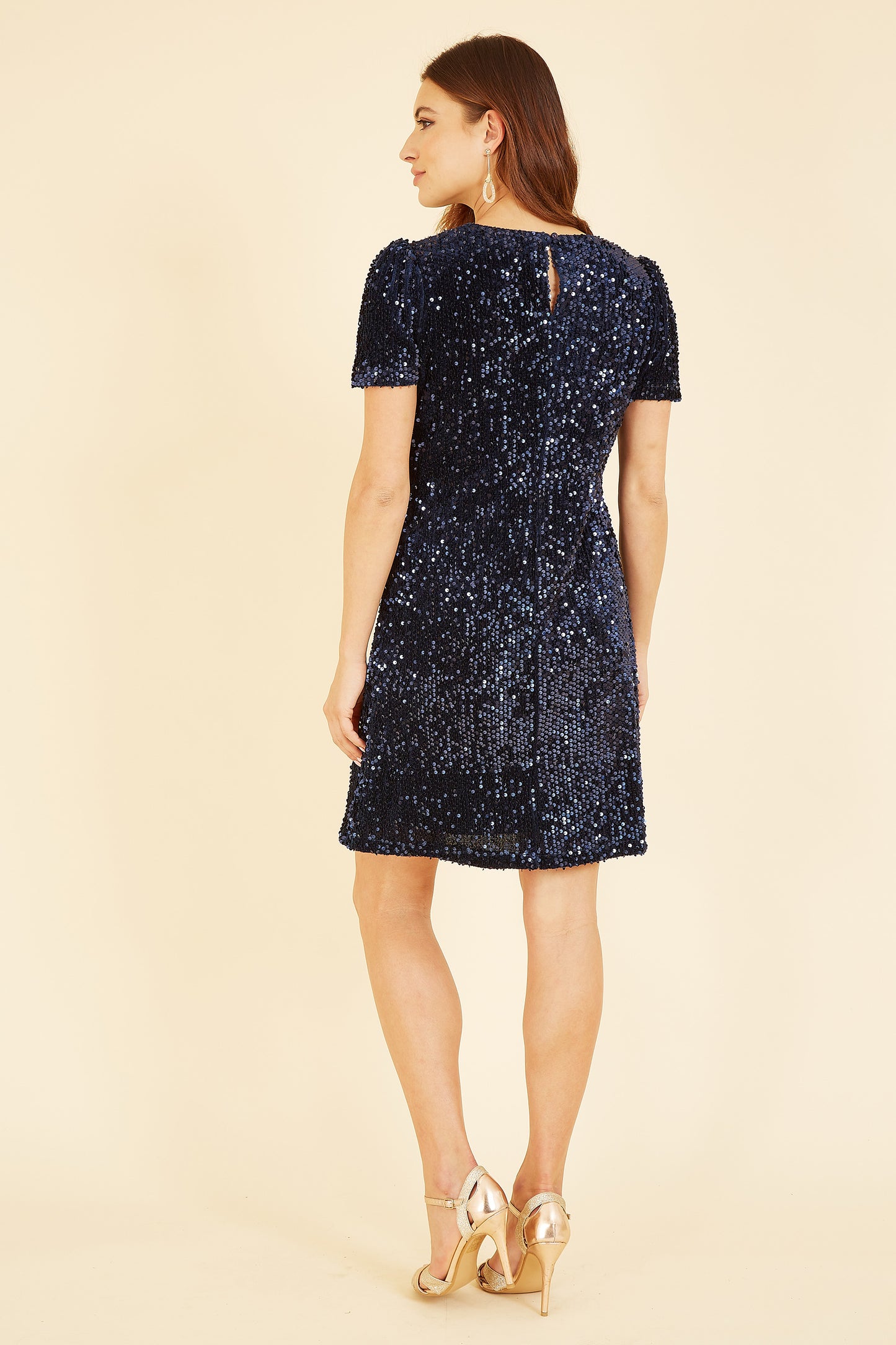 Yumi Navy Sequin Tunic Dress Dress Party Yumi