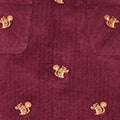 Yumi Burgundy Corduroy Embroidered Squirrel Mini Skirt SKIRT Yumi