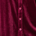 Yumi Burgundy Velvet Relaxed Fit Shirt Top Yumi