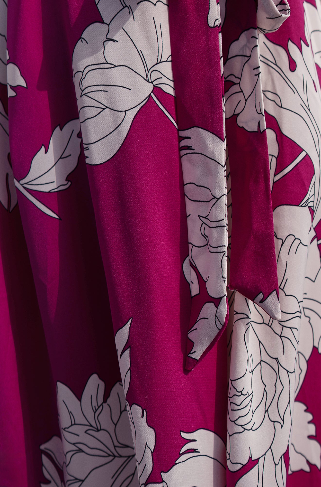 Pink Blossom Print Wrap Dress With Dipped Hem Dress Occasion Yumi