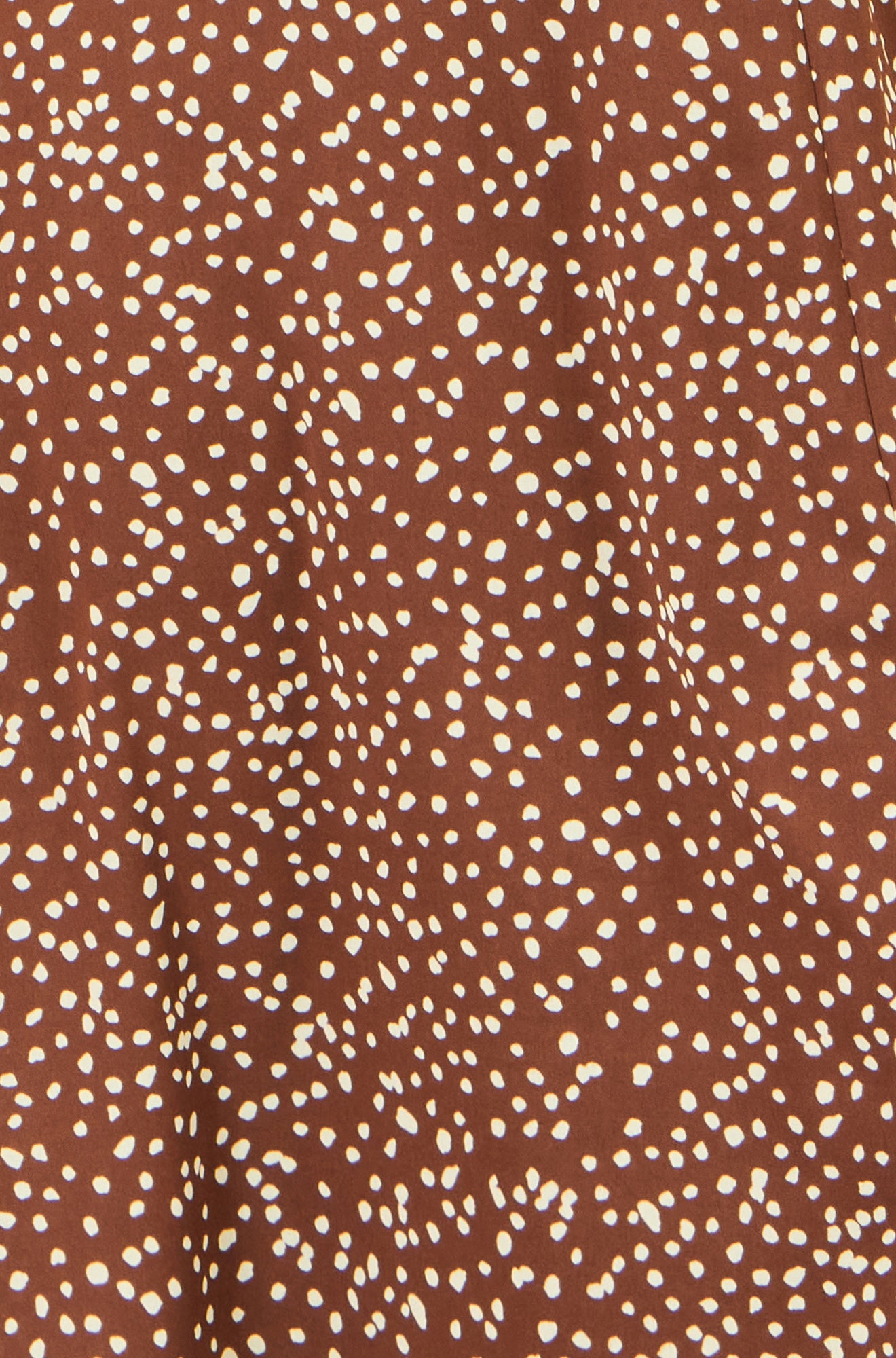 Yumi Brown Spot Midi Dress With Split Hemline Dress Casual Yumi