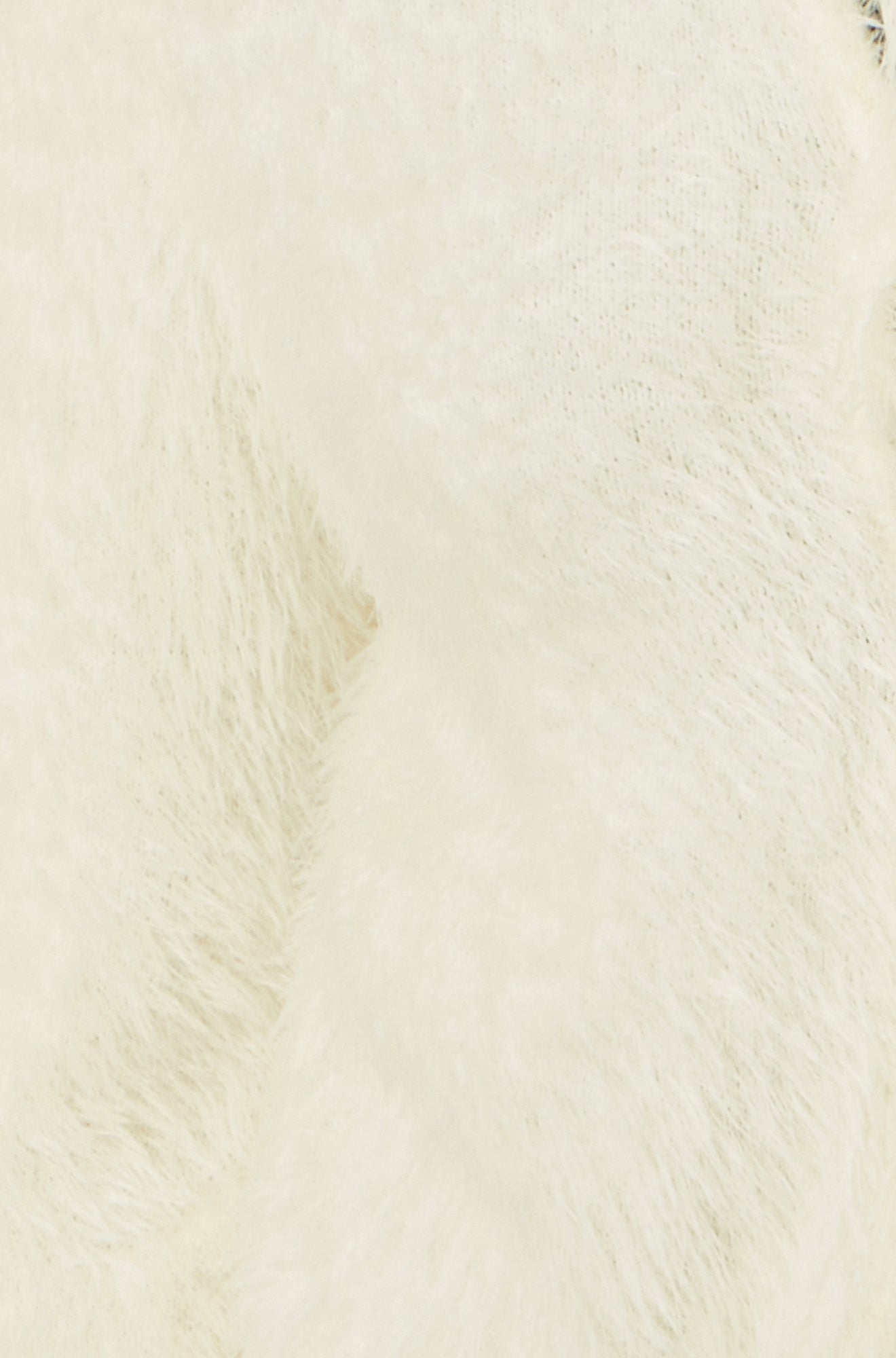 Yumi Ivory Eyelash Fluffy Knit Bolero With Tie Front Knit Cardigan Yumi