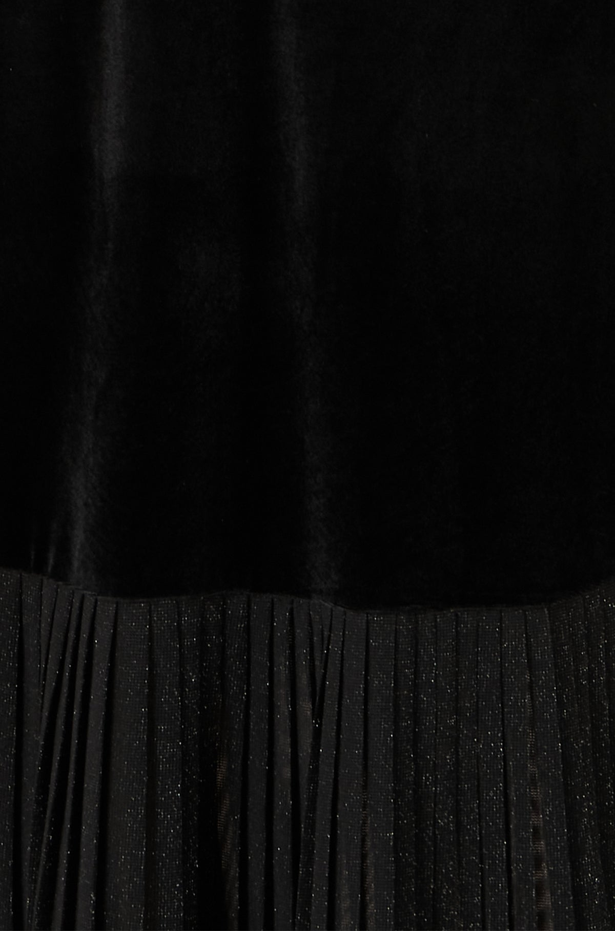 Yumi Black Velvet Midi Pleat Detail Wrap Dress Dress Party Yumi