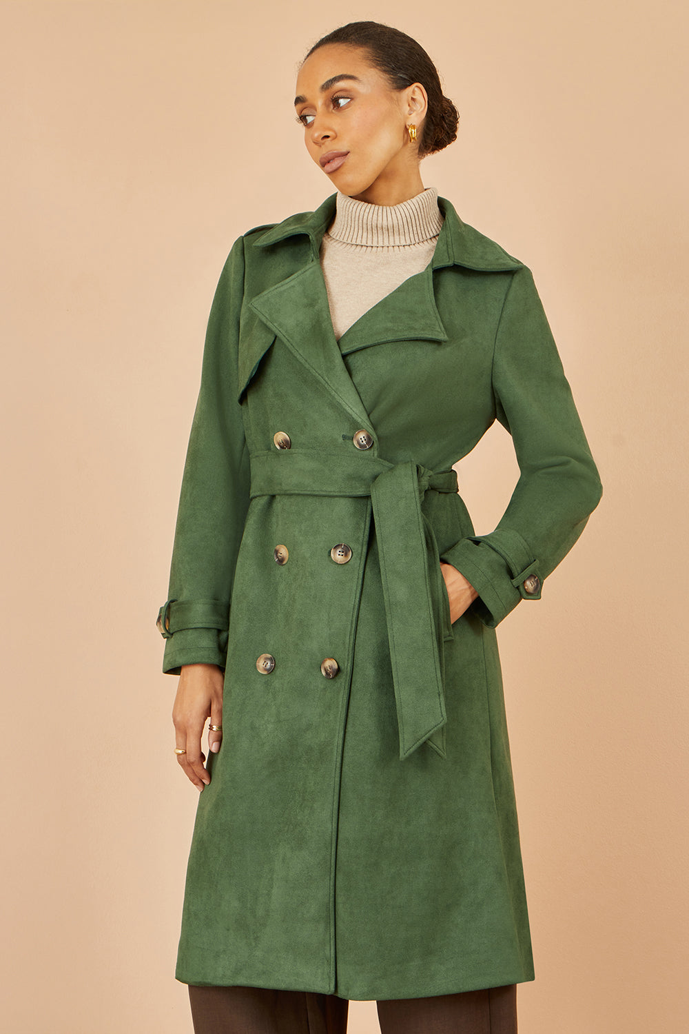 Veste En Faux Daim LEI - Couleur Sable (Tan), Taille L, Style Régulier - Occasion En Excellent État