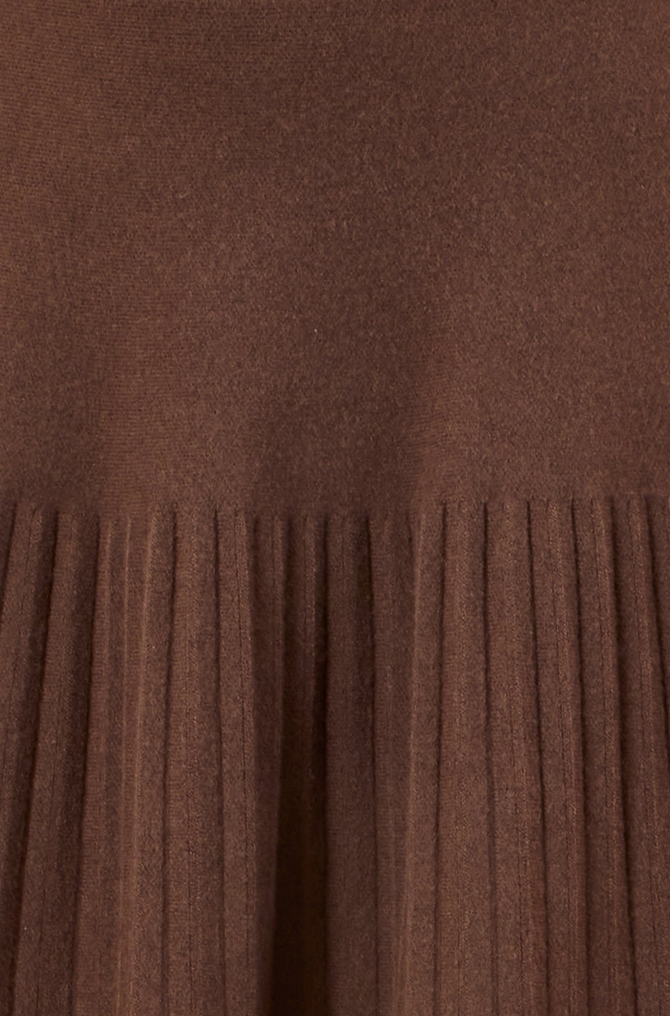 Yumi Brown Knitted Pleated Mini Skirt Knit Skirt Yumi