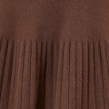 Yumi Brown Knitted Pleated Mini Skirt Knit Skirt Yumi