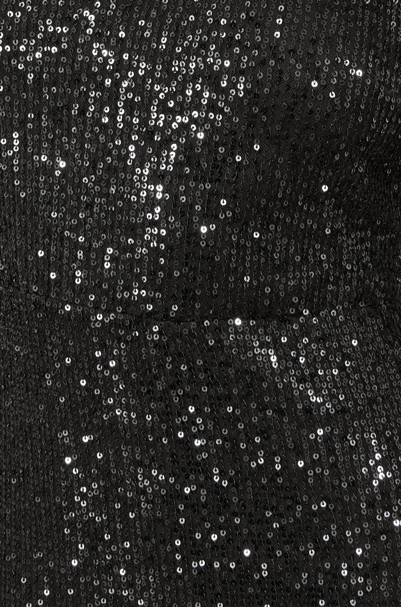 Yumi Black Sequin Fitted Midi Dress With Flute Sleeves Dress Party Yumi