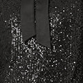 Yumi Black Sequin Pussy Bow Top Top Yumi