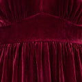 Yumi Burgundy Velvet Long Sleeve Skater Dress Dress Party Yumi