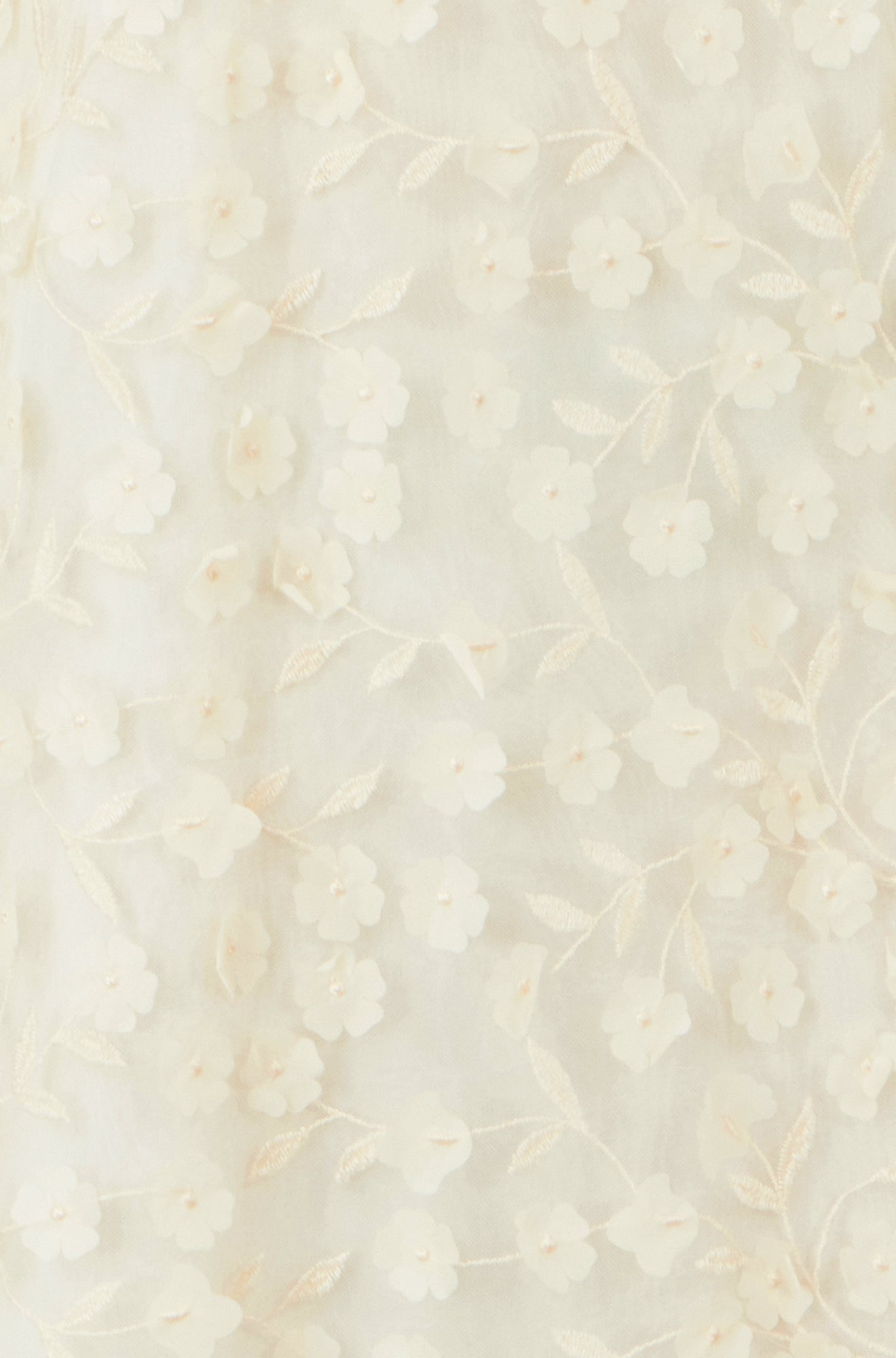 Yumi Ivory Long Sleeve Floral Applique Tunic Dress Occasion Yumi