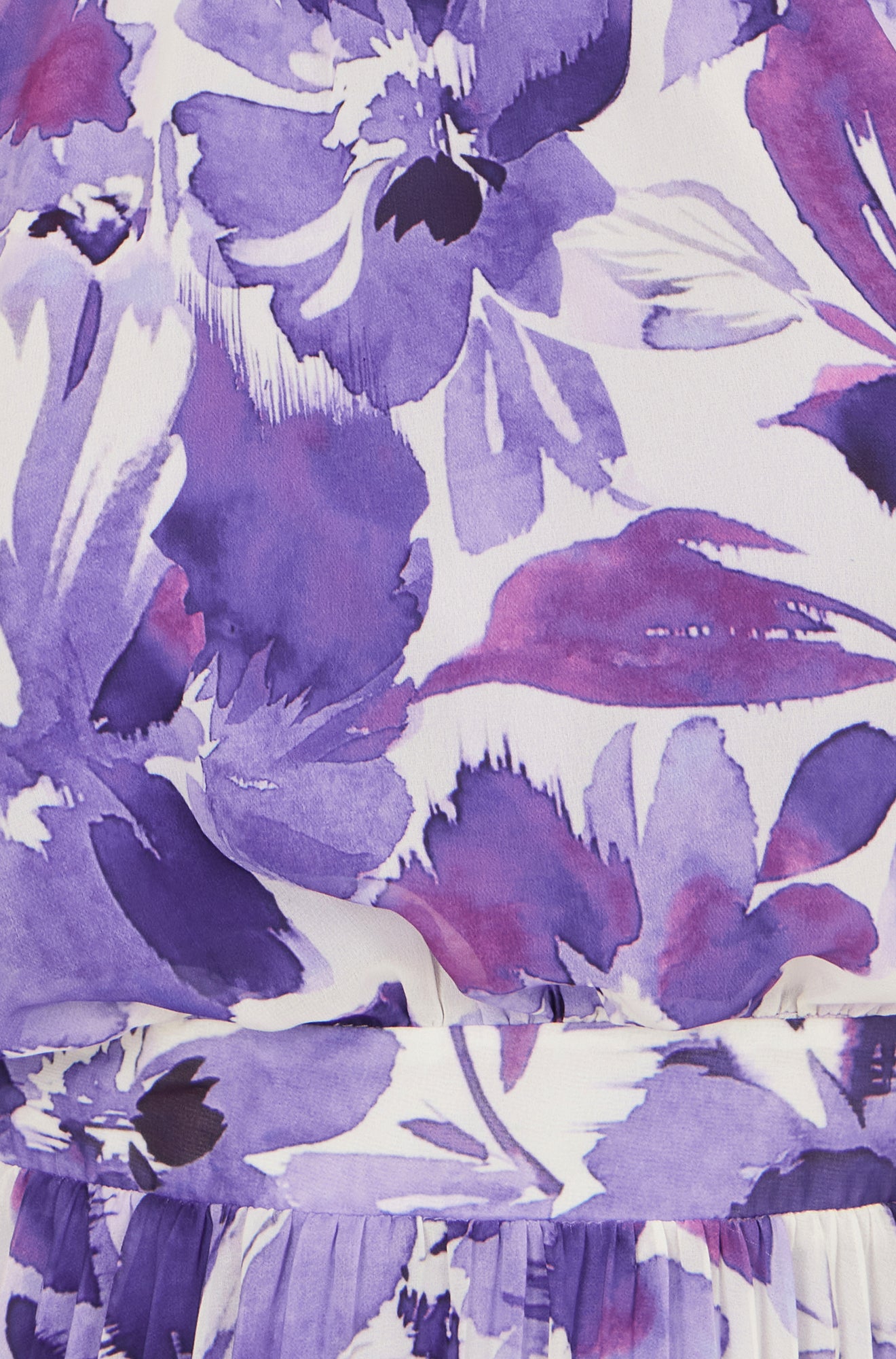 Yumi Purple Abstract Floral Halter Neck Pleated Midi Dress Dress Occasion Yumi