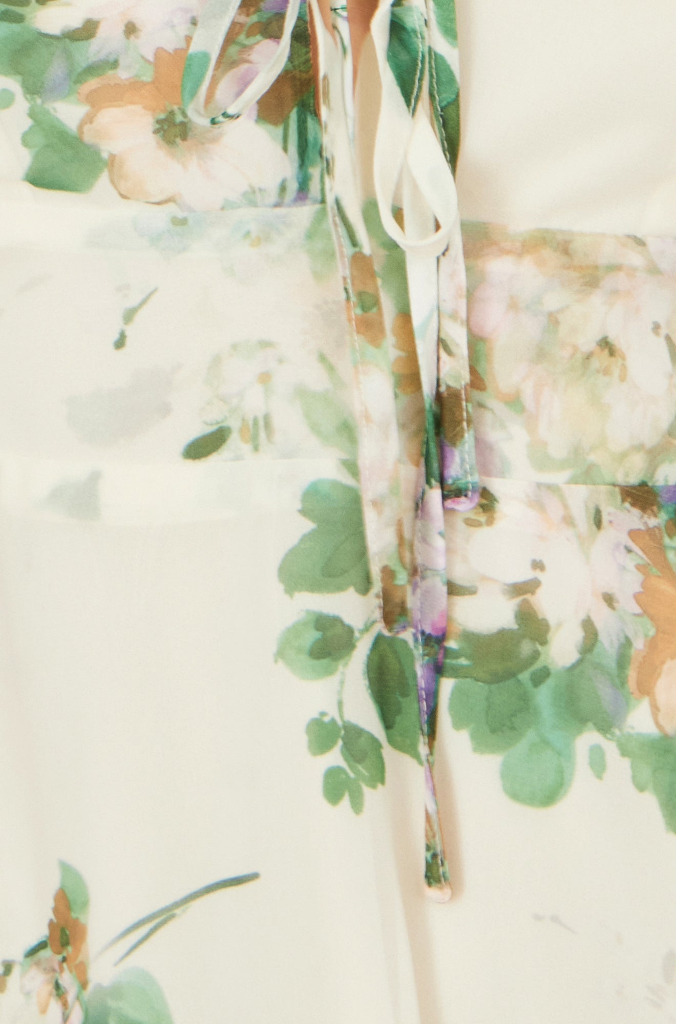 Yumi Ivory Floral Tea Dress With Front Ties Dress Occasion Yumi