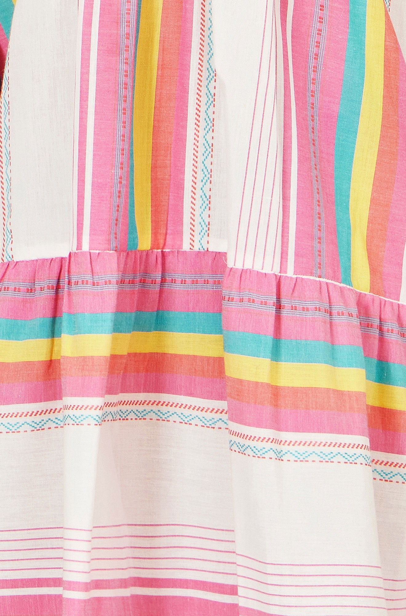 Yumi Multicolour Cotton Stripe Tunic Beachwear Yumi