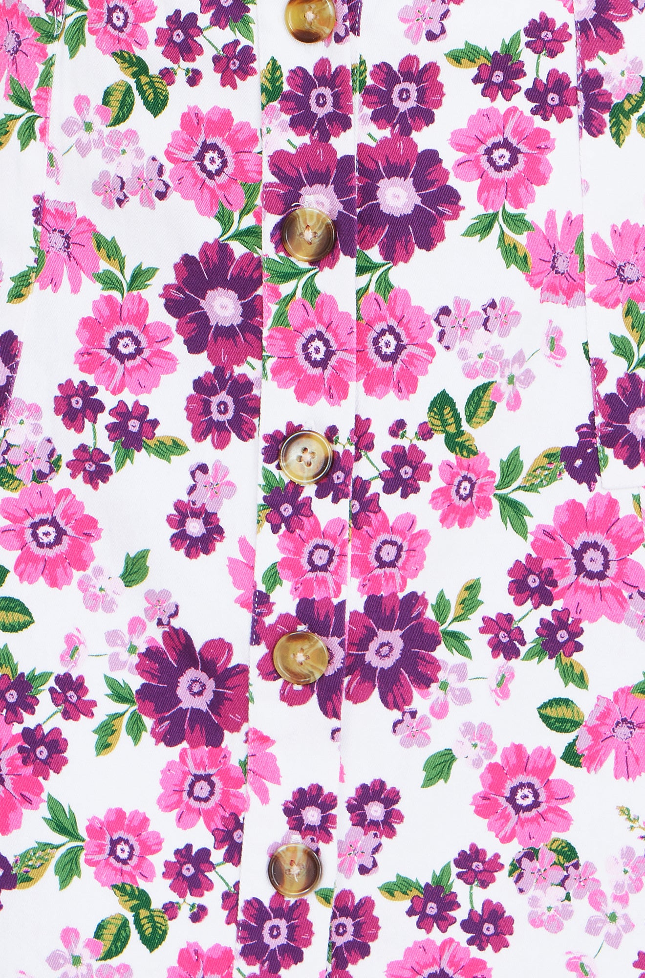 Yumi Pink Retro Floral Cotton Stretch Mini Skirt Skirts Yumi
