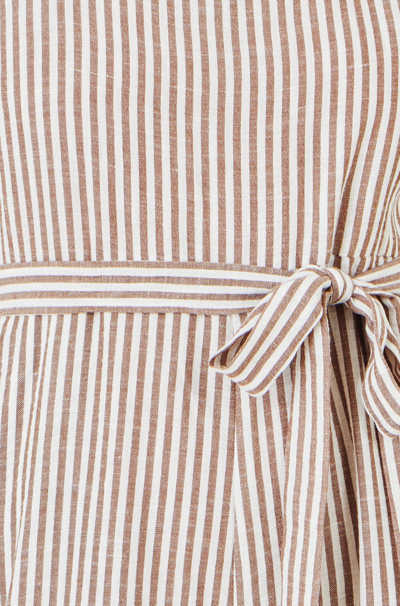 Yumi Brown Stripe Strappy Jumpsuit JUMPSUIT Yumi