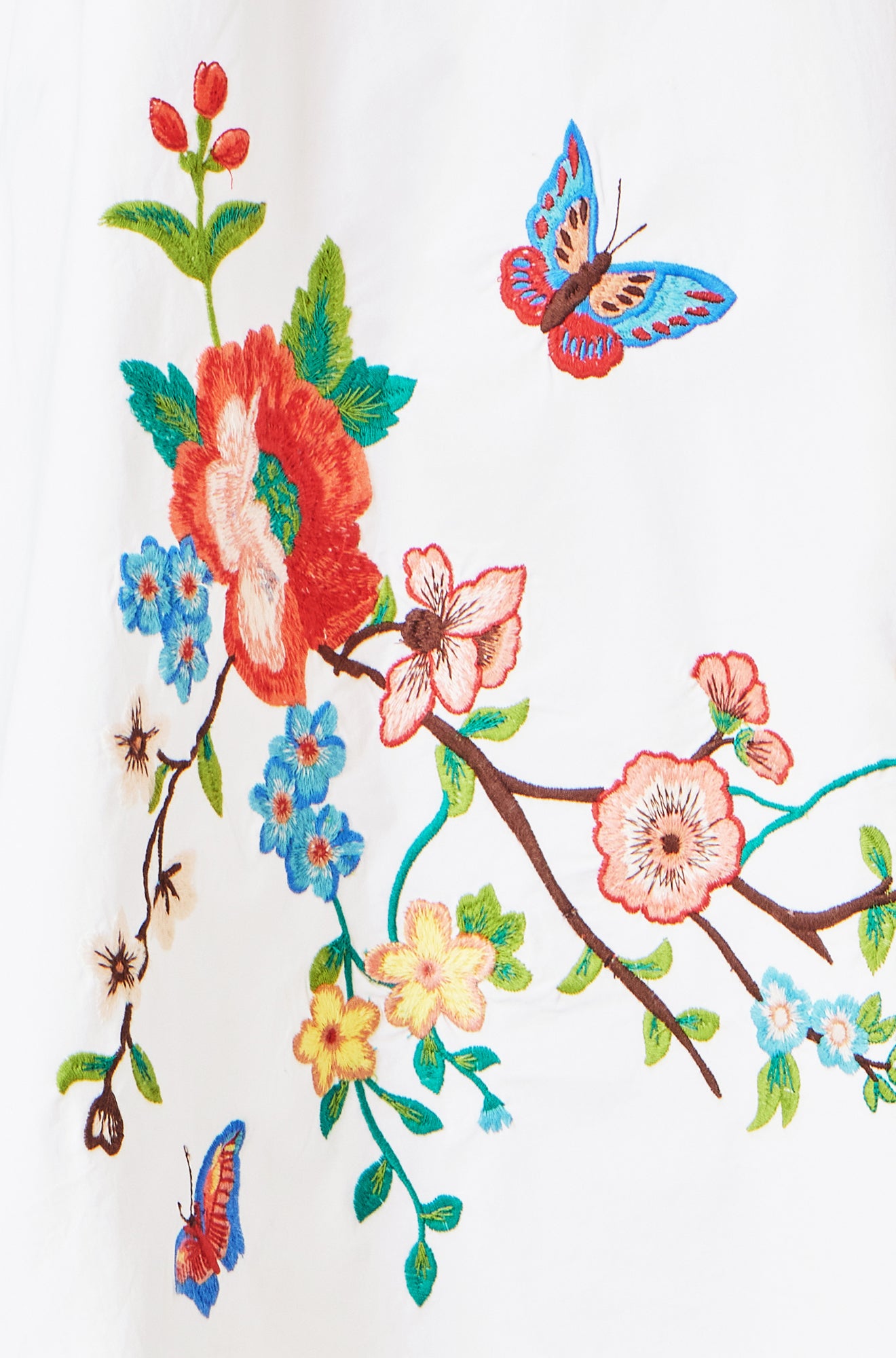 Yumi White Cotton Midi Dress With Embroidery Dress Occasion Yumi