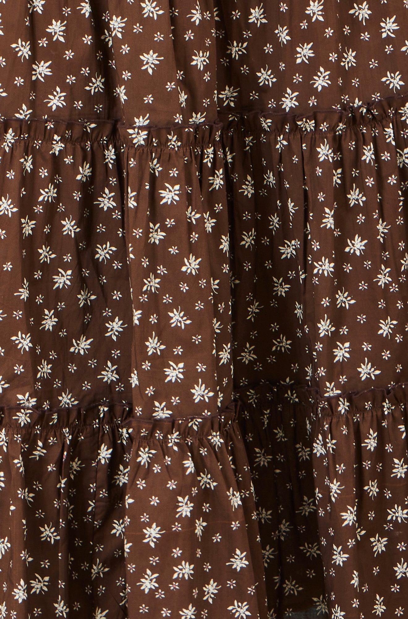 Yumi Brown Daisy Print Maxi Skirt Skirts Yumi