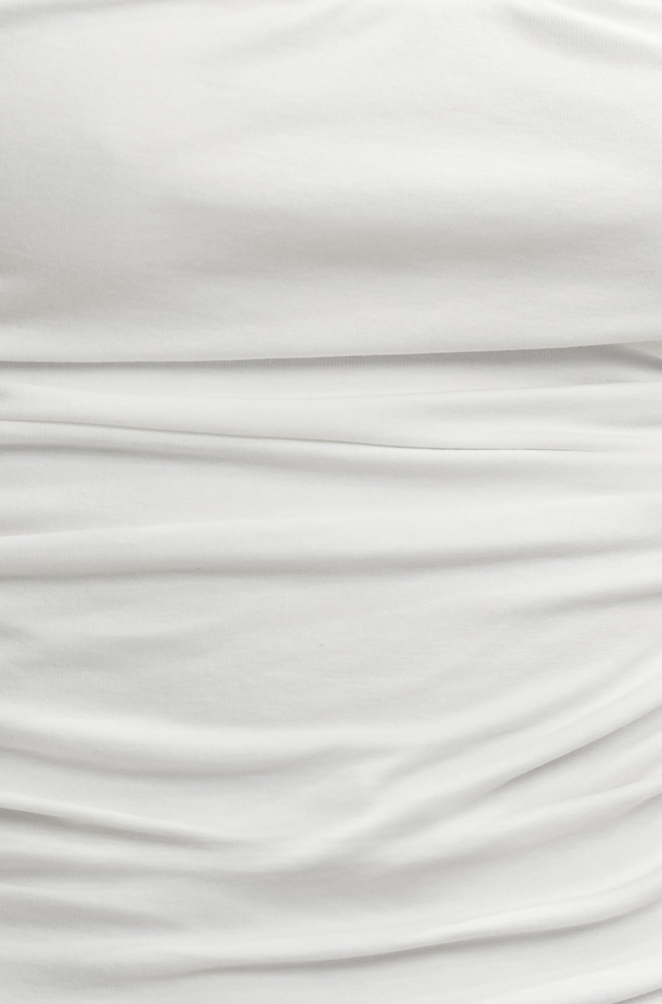 Yumi White Cotton Ruched Vest Top Tops Yumi