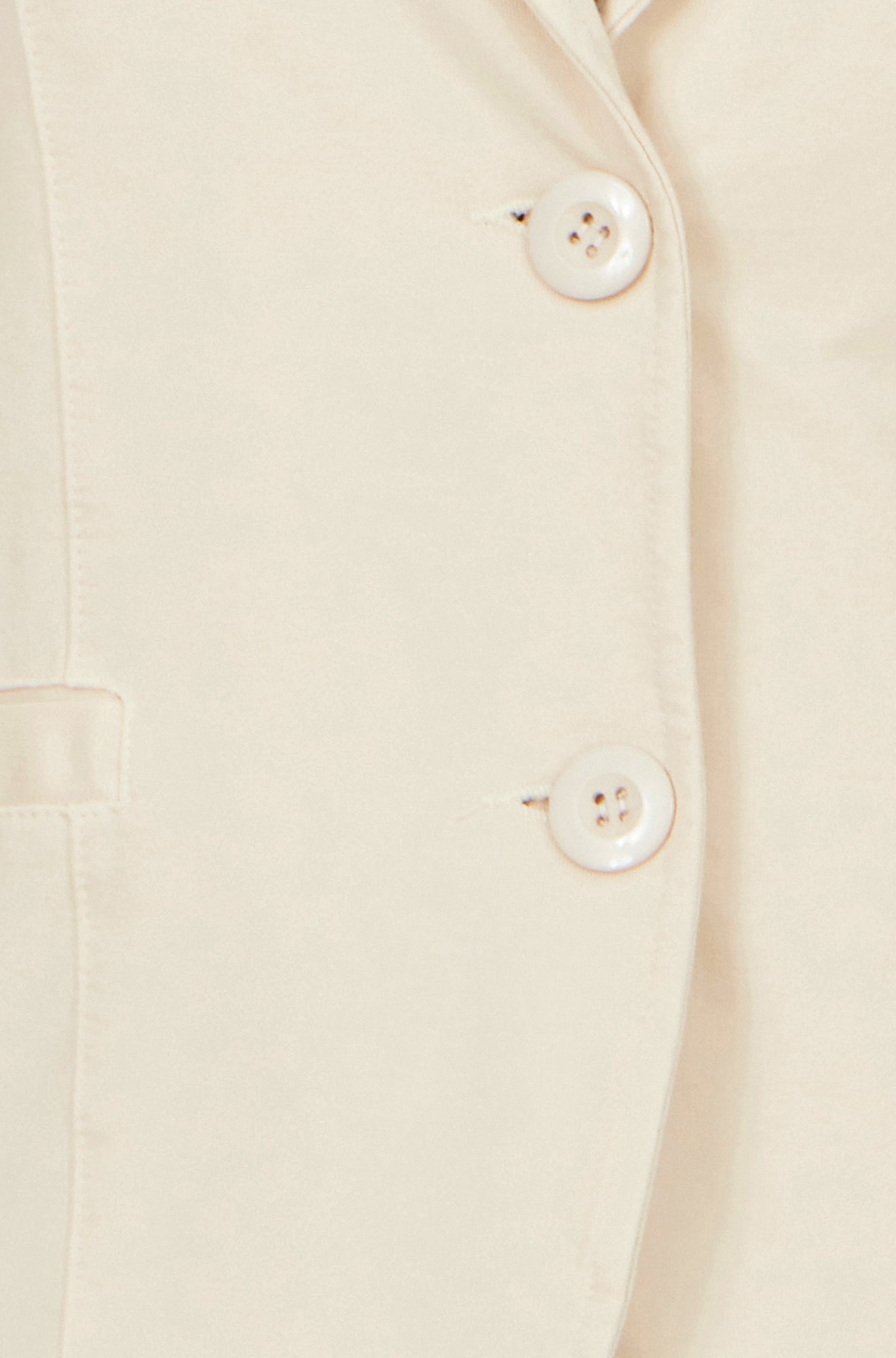 Yumi Beige Stretch Cotton Blazer Outerwear Yumi