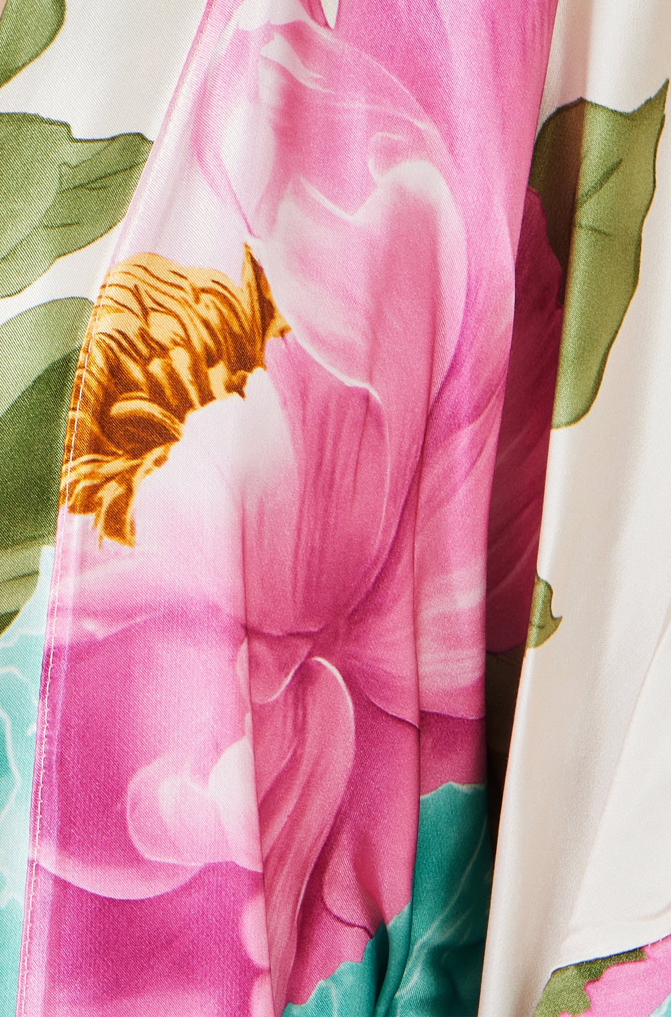 Yumi Ivory Floral Print Relaxed Kimono Outerwear Yumi