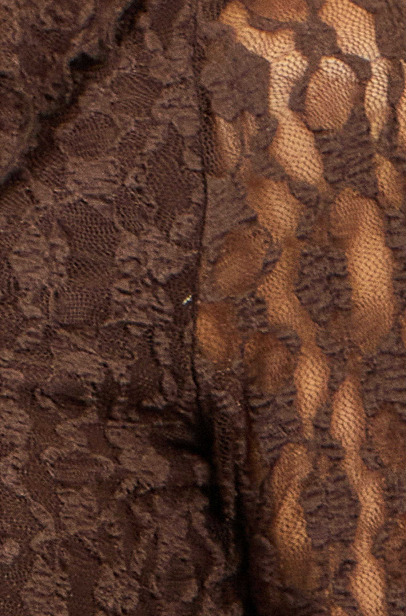 Yumi Brown Ruffle Lace Top Tops Yumi