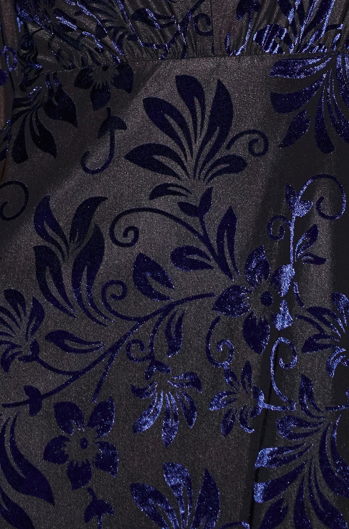 Yumi Blue Velvet Floral Midi Dress Dress Party Yumi