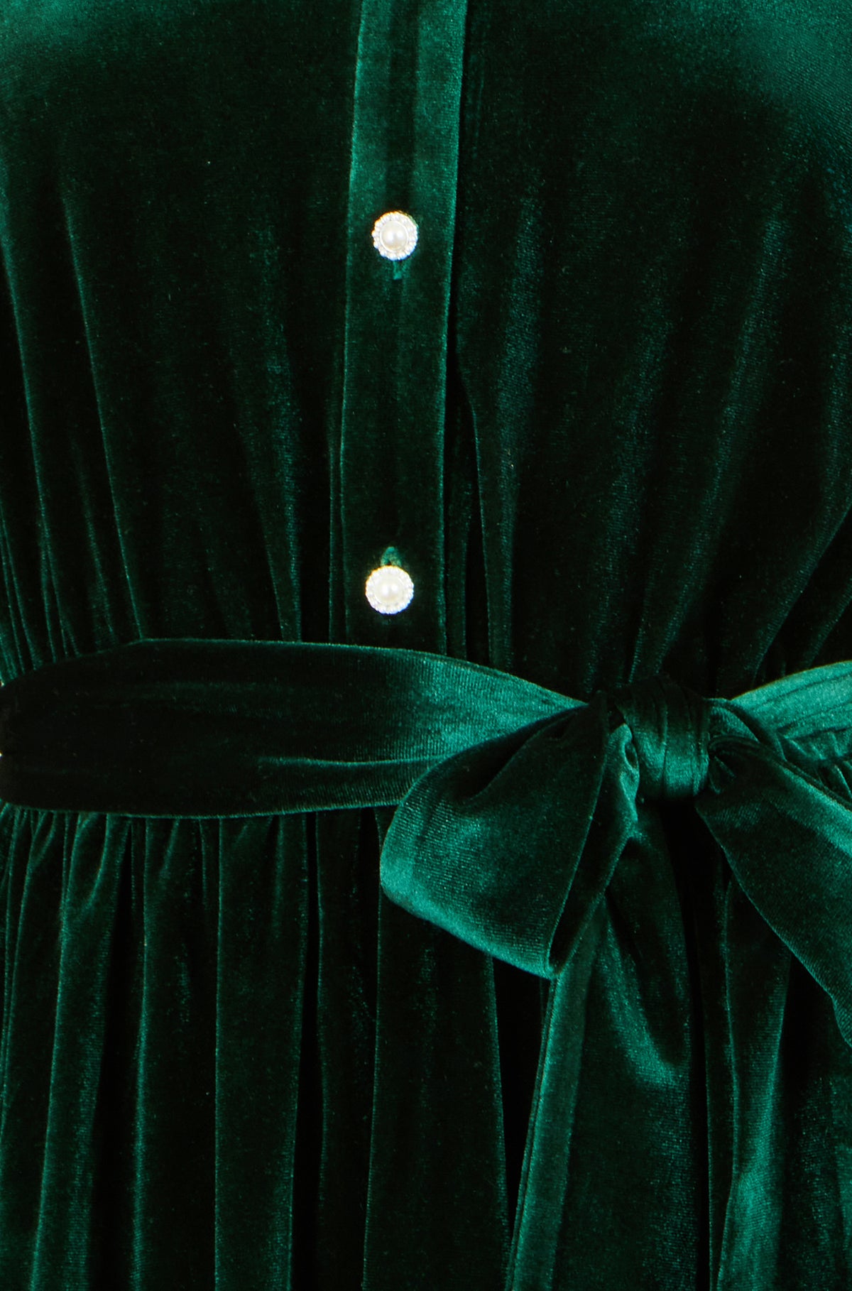 Yumi Green Velvet Midi Dress With Fluted Sleeves Dress Party Yumi