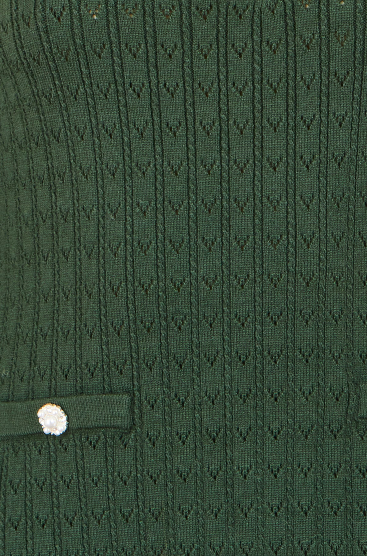 Yumi Green Viscose Knitted Midi Dress With Buttons Knit Dress Yumi