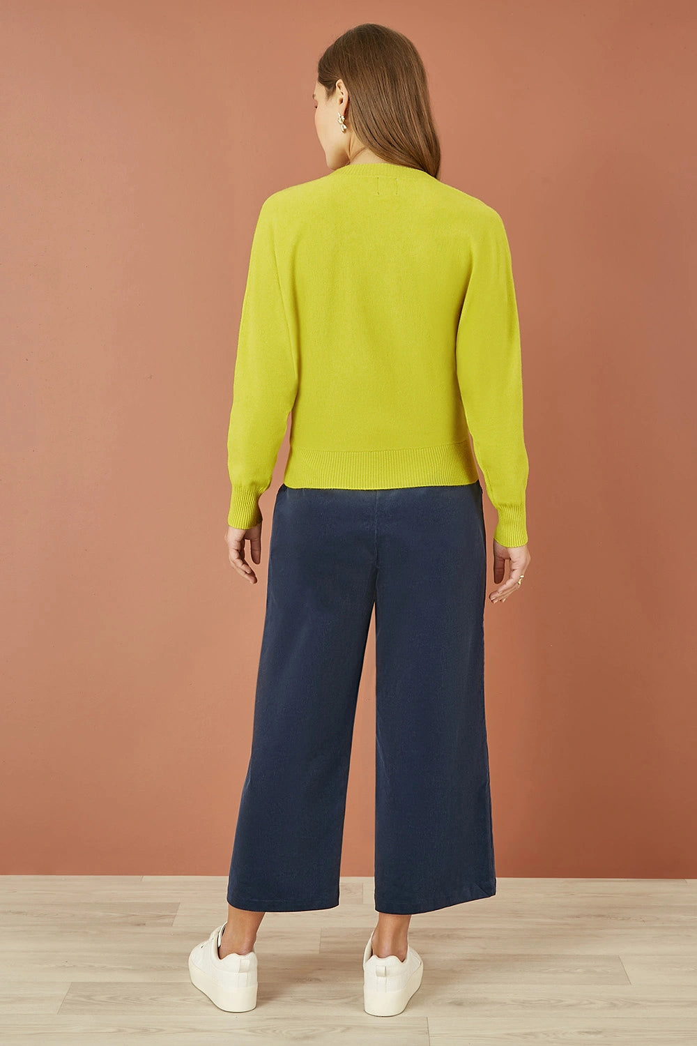 Yumi Lime Knitted Batwing Jumper Yumi