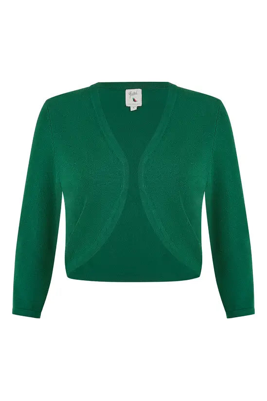 Yumi Dark Green Knitted Bolero Yumi