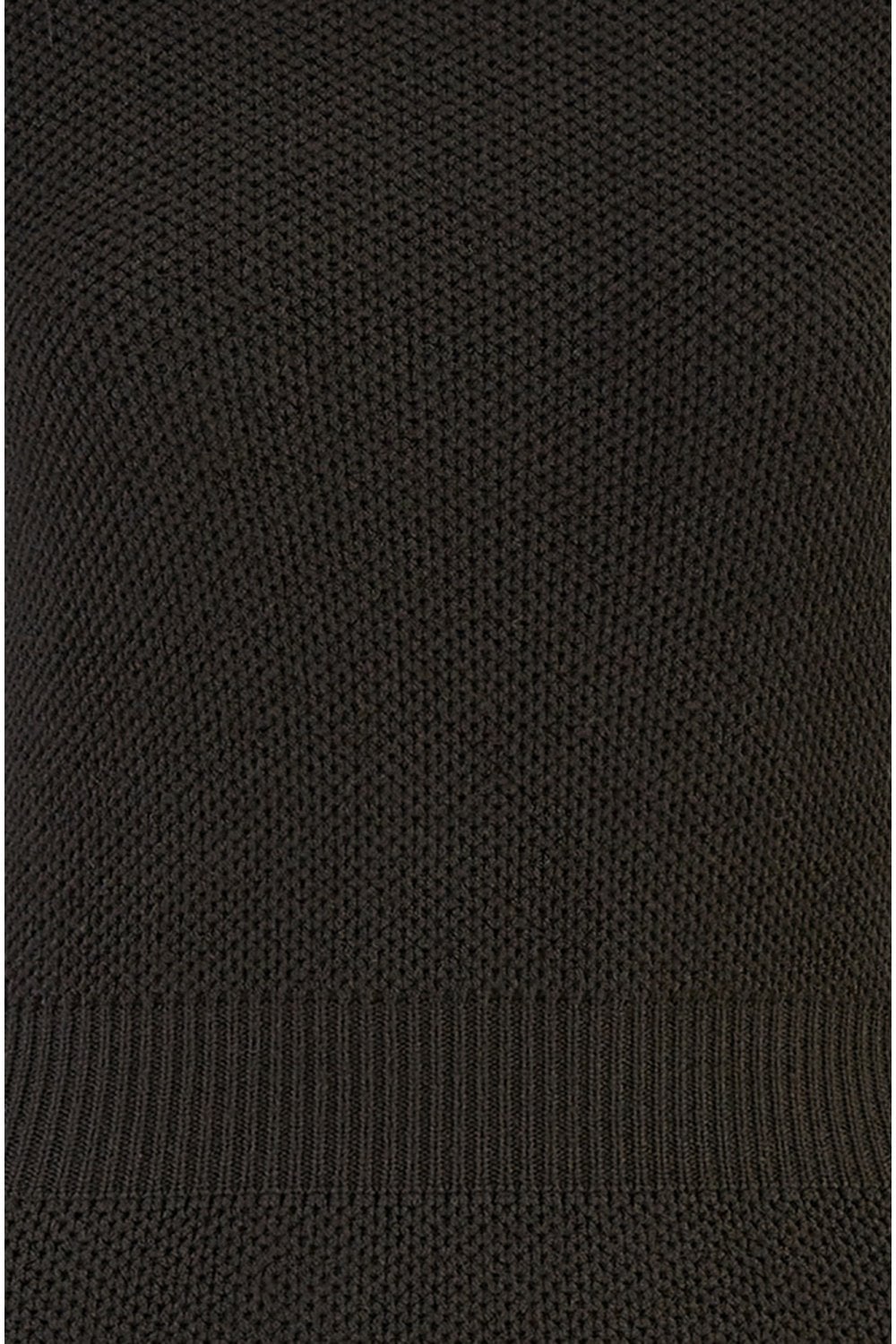 Yumi Black Roll Neck Knitted Dress With Fitted Waist Yumi