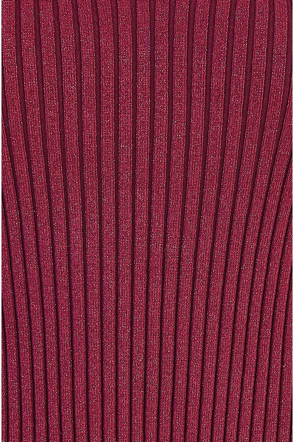 Yumi Burgundy Metallic Rib Knitted Vest Top Yumi