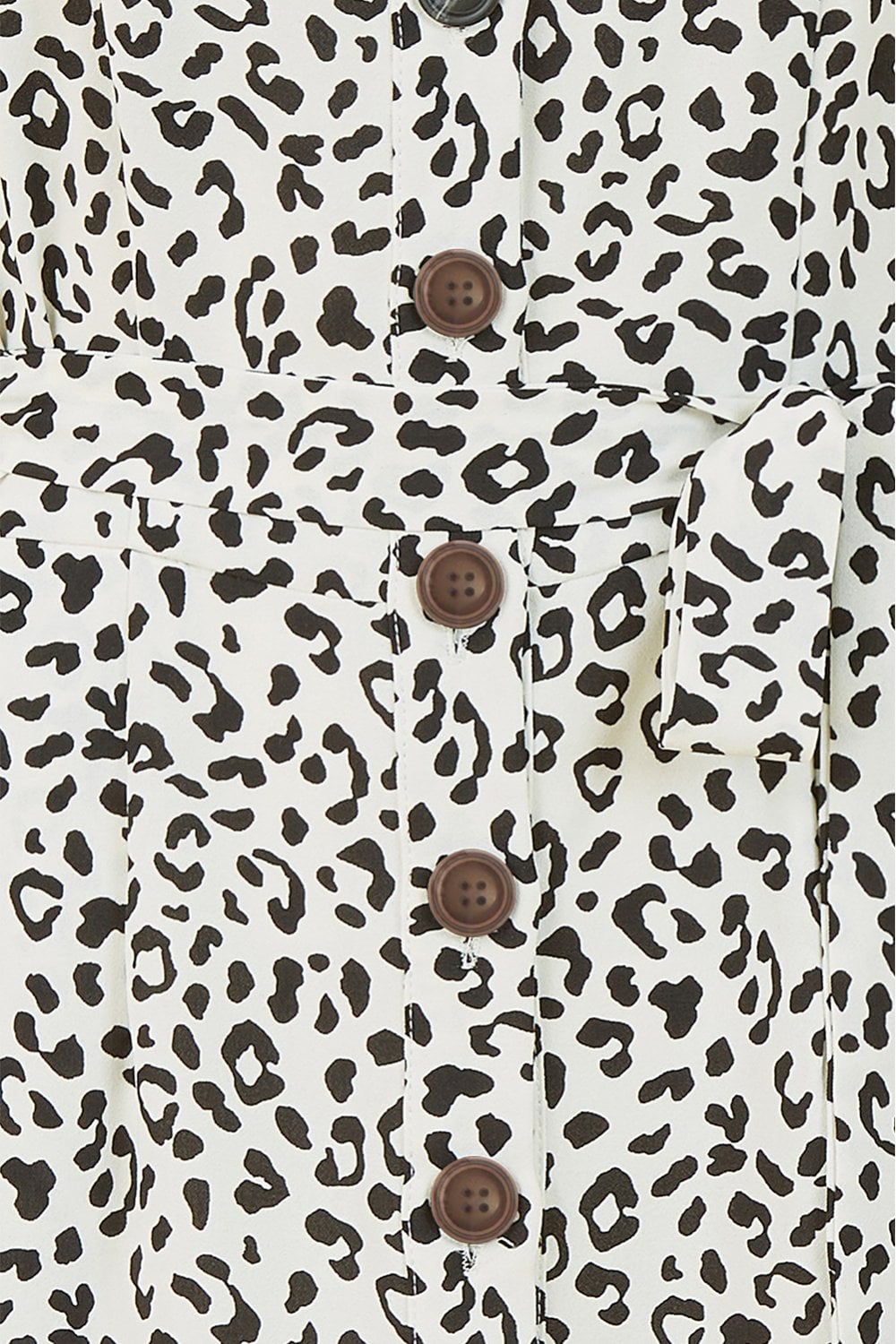 Yumi White Animal Print Button Up Sundress Yumi