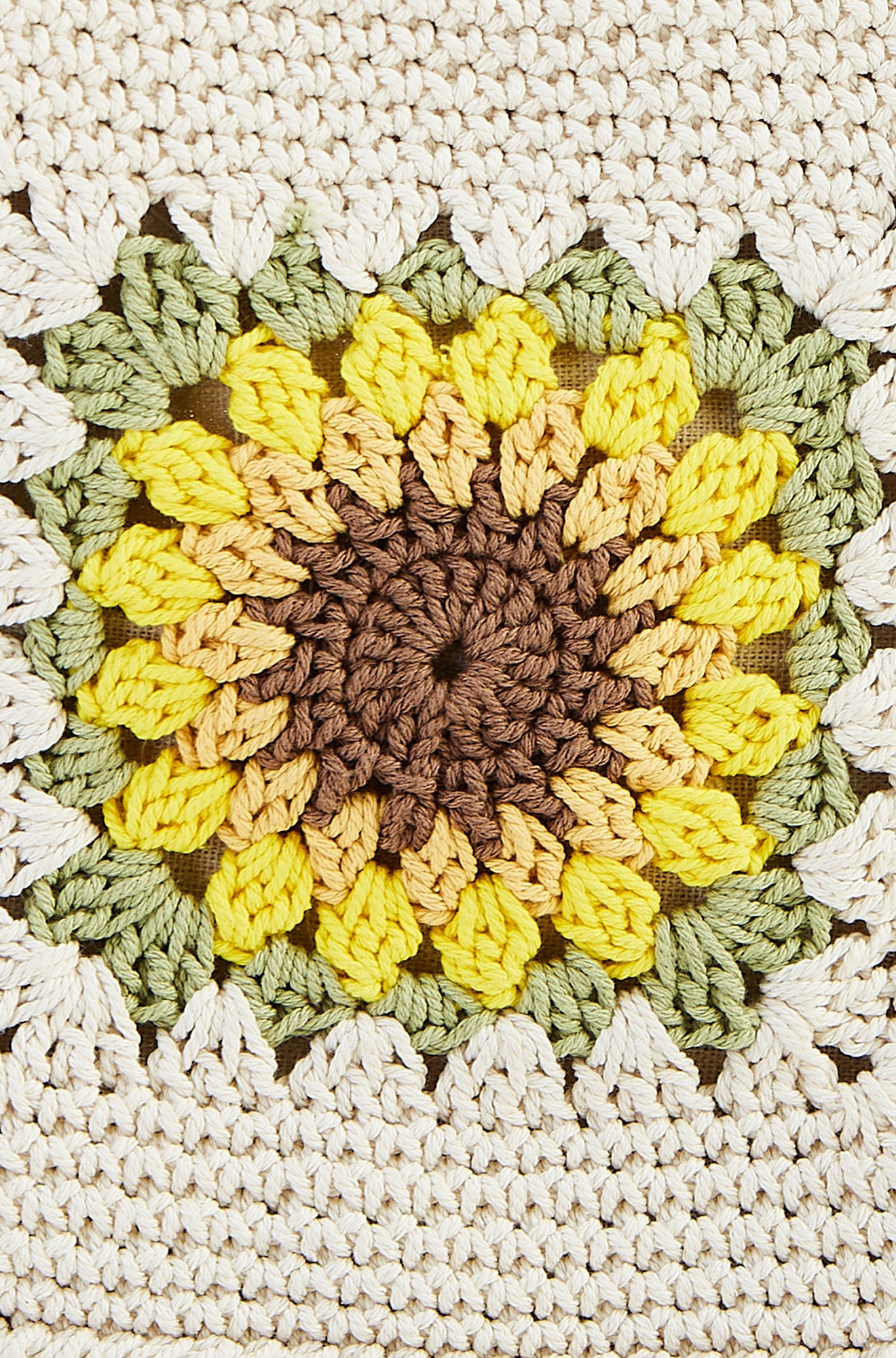 Yumi Handmade White Sunflower Crochet Bag ACC BAGS Yumi