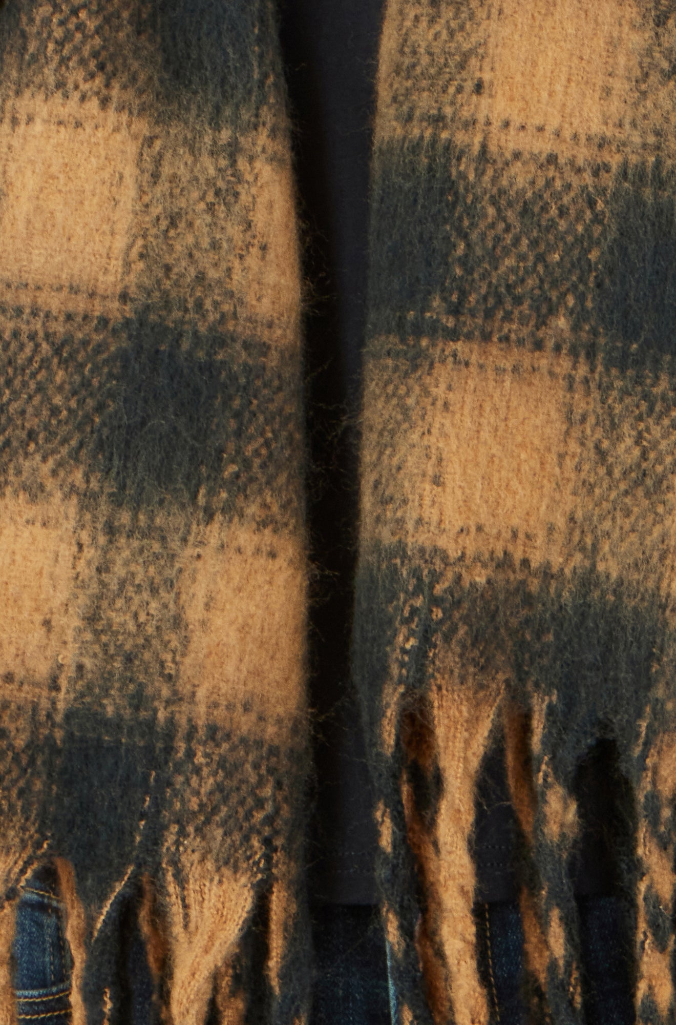 Yumi Brown Check Soft Scarf ACC SCARF Yumi