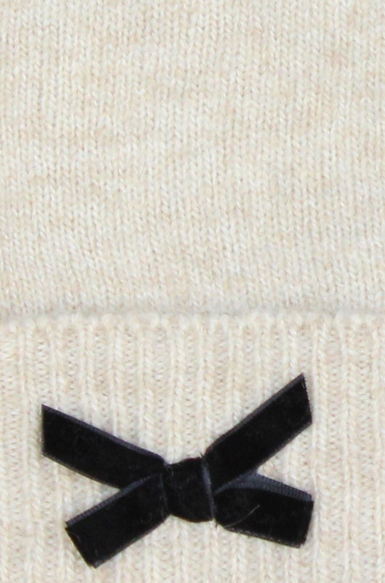 Yumi Oatmeal Bow Knitted Gloves ACC GLOVES Yumi