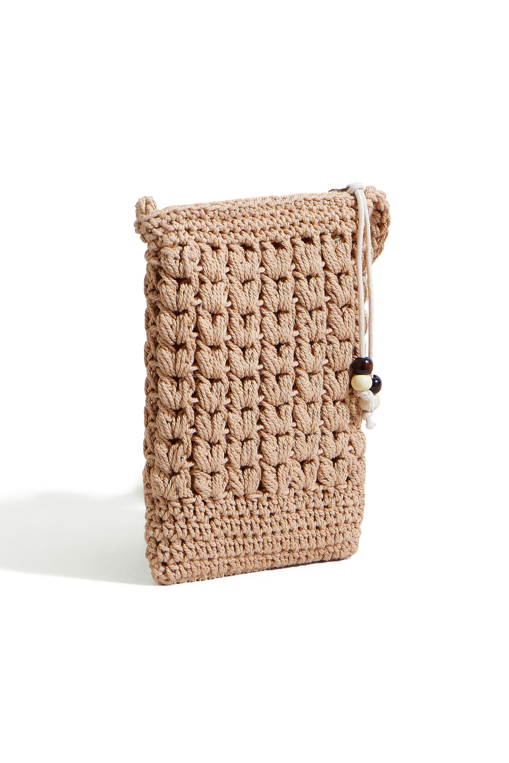 Yumi Brown Crochet Small Cross Body ACC BAGS Yumi