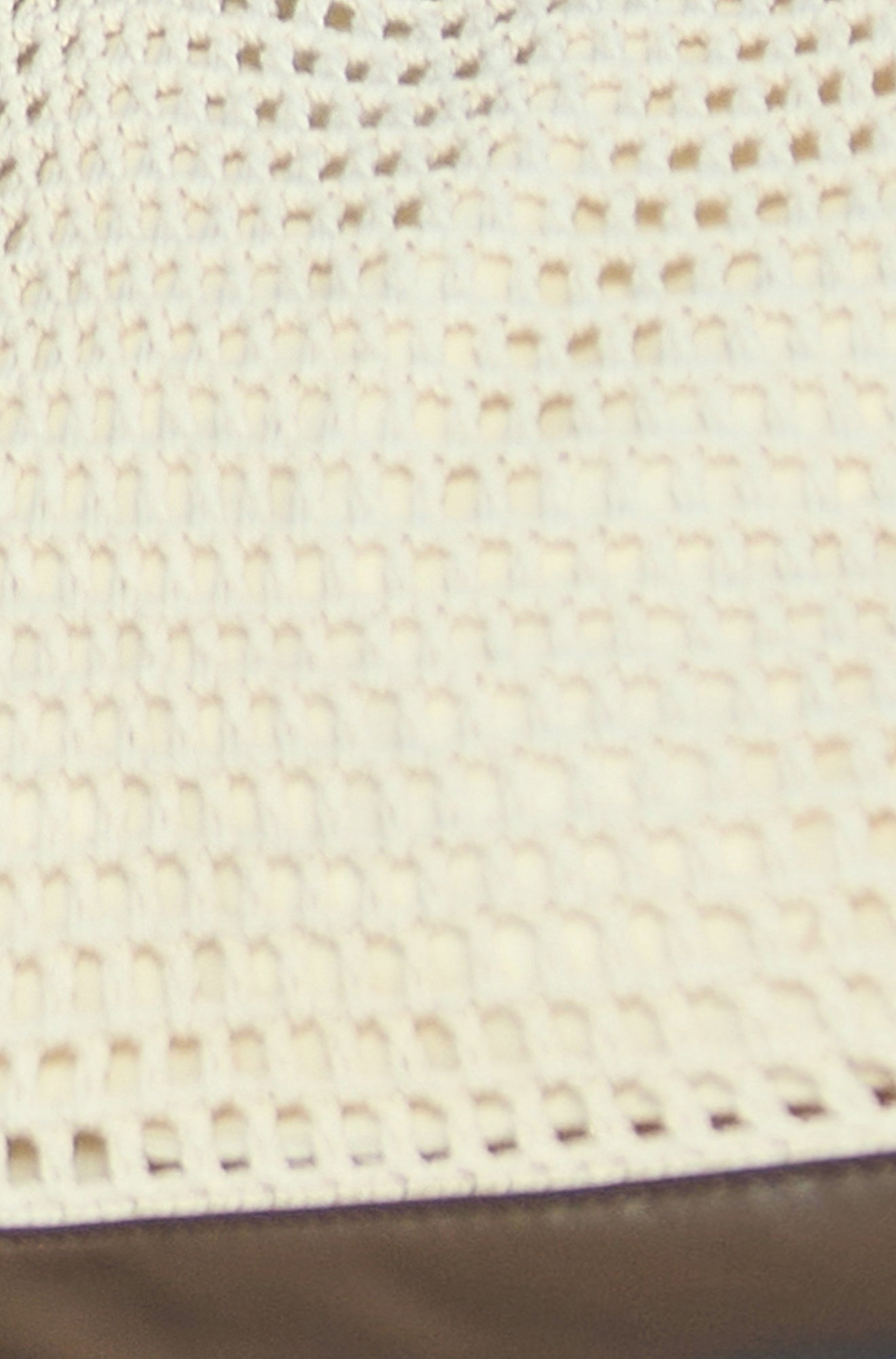 Yumi Ivory Crochet Shoulder Bag With Faux Leather Straps ACC BAGS Yumi