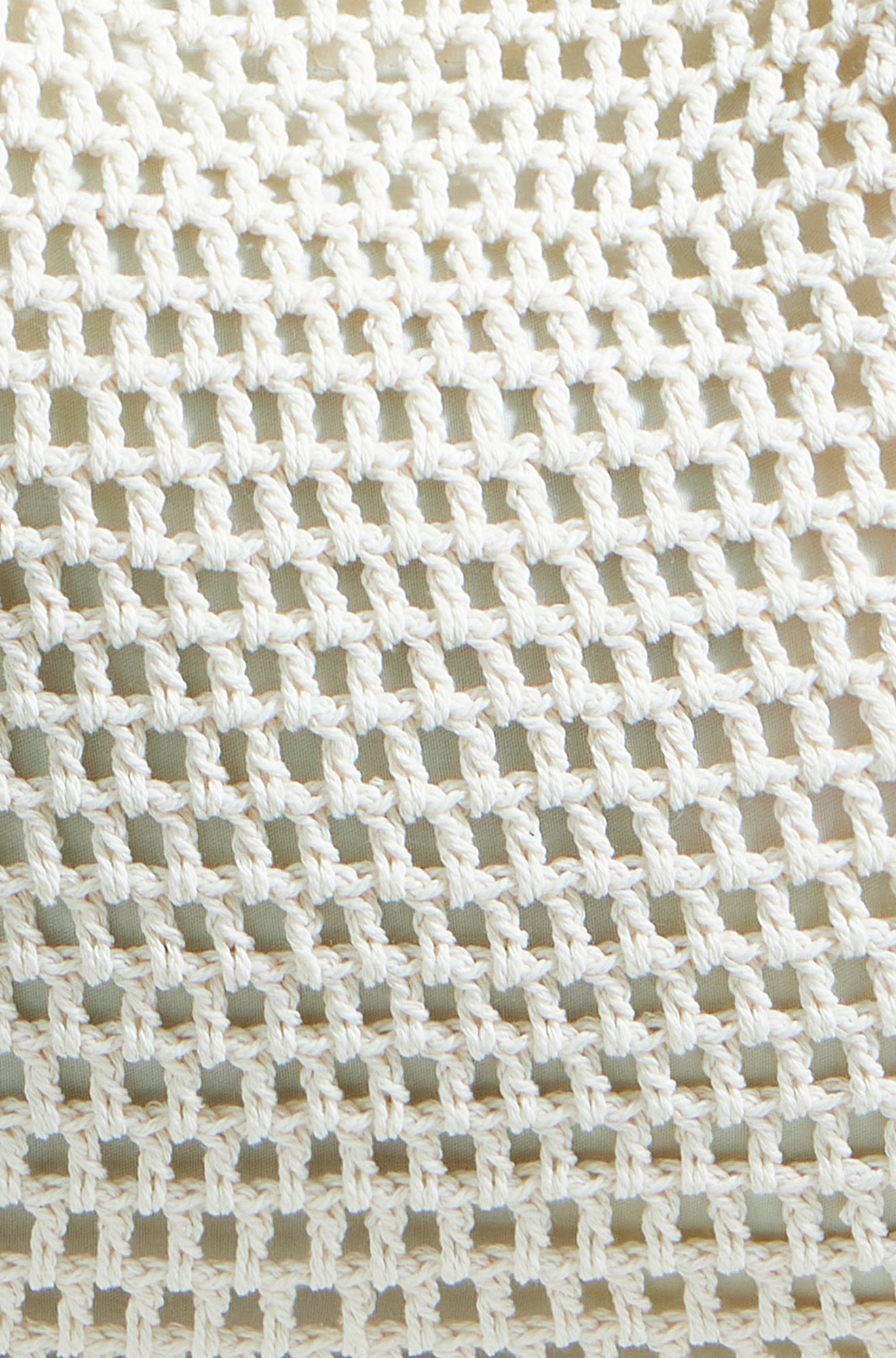 Yumi Ivory Crochet Shoulder Bag With Faux Leather Straps ACC BAGS Yumi