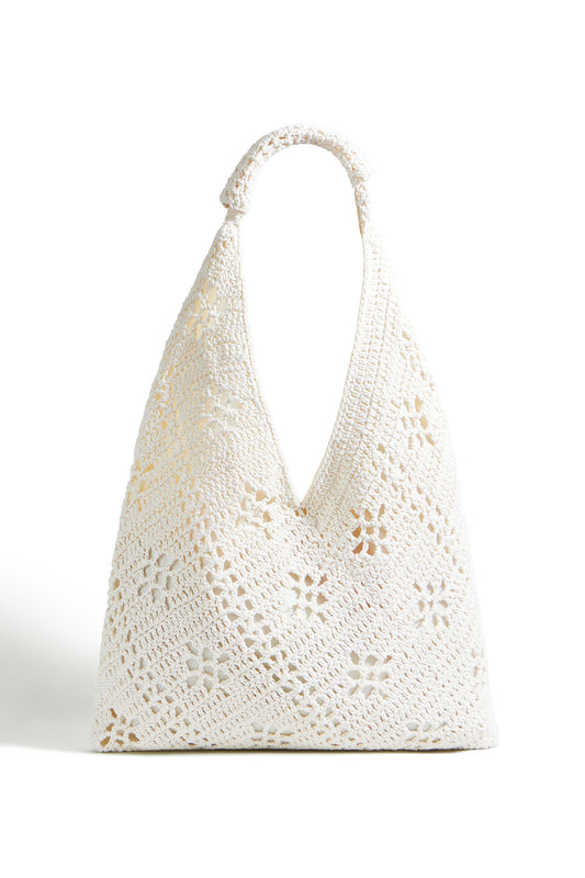 Yumi Ivory Crochet Hand Bag ACC BAGS Yumi