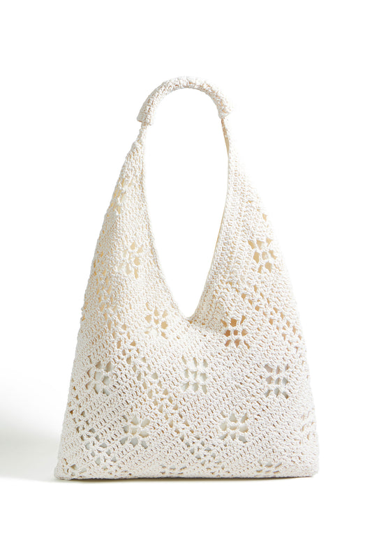 Yumi Ivory Crochet Hand Bag ACC BAGS Yumi