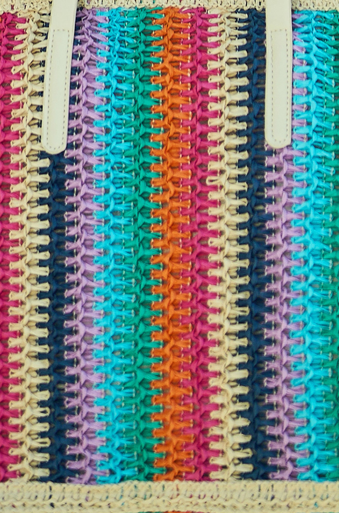 Yumi Multicolour Stripe Natural Shoulder Bag ACC BAGS Yumi