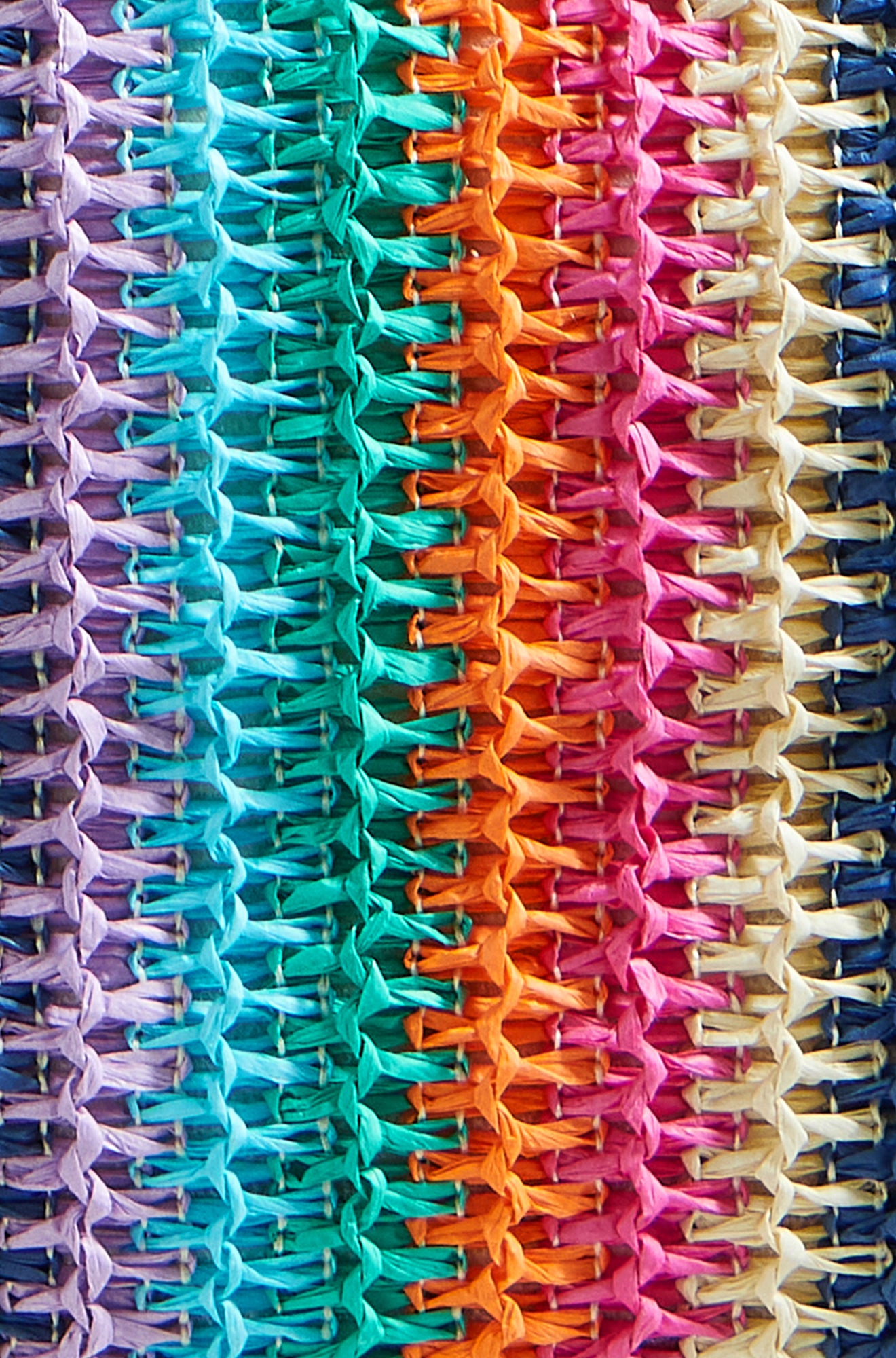 Yumi Multicolour Stripe Natural Shoulder Bag ACC BAGS Yumi