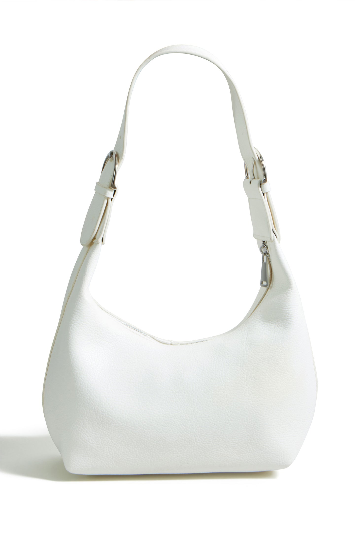 Yumi Ivory Shoulder Scoop Bag With Buckle ACC BAGS Yumi