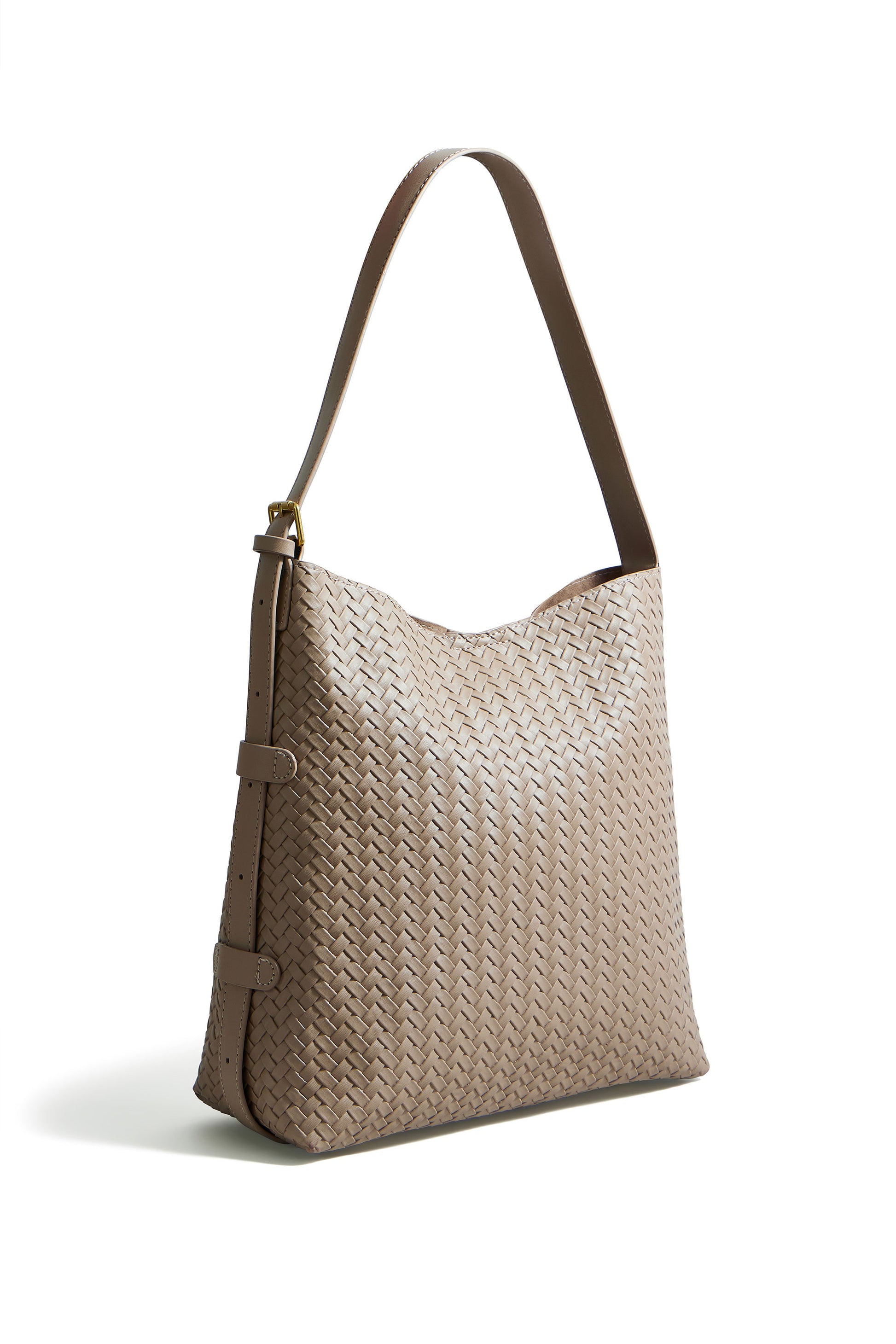 Yumi Stone Woven Shoulder Bag With Detachable Inside Purse ACC BAGS Yumi